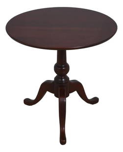 Pennsylvania House Cherry Tilt Top Table with Queen Anne Legs: Pennsylvania House Cherry Tilt Top Table with Queen Anne Legs This elegant Pennsylvania House Cherry Tilt Top Occasional Table features solid cherry wood construction, showcasing the quality craftsman