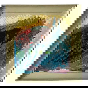 Vintage Boho Abstract Expressionist Original Oil on Canvas 1963: Vintage Boho Abstract Expressionist Original Oil on Canvas 1963 This Vintage Boho Abstract Expressionist Signed Original Oil on Canvas from 1963 is a stunning example of mid-century abstract art. The