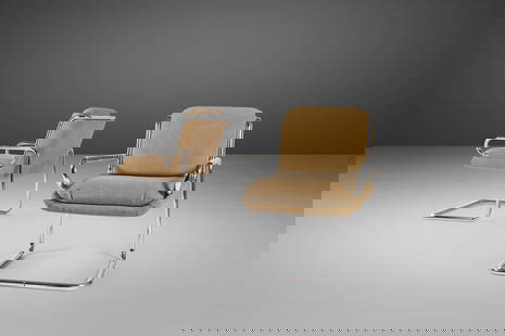 Mid-Century Modern Tubular Chrome Lounge Chairs by Ralph Rye for Dux Dunbar 1970s: Mid-Century Modern Tubular Chrome Lounge Chairs by Ralph Rye for Dux Dunbar 1970s This striking pair of lounge chairs, designed by Ralph Rye for Dux Dunbar, showcases a sleek mid-century modern aesthe