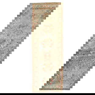 Antique Persian Bidjar Runner 43 x 120 Wool Hand-Woven Tabriz: Antique Persian Bidjar Runner 43 x 120 Wool Hand-Woven Tabriz This exquisite Antique Persian Bidjar Runner from the Zabihi Collection showcases the rich heritage of early 20th-century craftsmanship. H