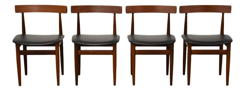Hans Olsen Mid-Century Walnut Dining Chairs Set of 4 28" Tall: Hans Olsen Mid-Century Walnut Dining Chairs Set of 4 28" Tall Enhance your dining experience with this stunning set of four mid-century modern dining chairs, expertly designed by Hans Olsen for Frem R