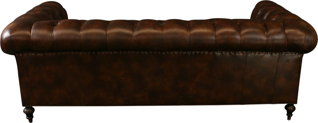 Elegant Top Grain Leather Chesterfield Sofa Hand-Crafted in USA: Elegant Top Grain Leather Chesterfield Sofa Hand-Crafted in USA Experience the elegance of this Luxurious Top Grain Leather Chesterfield Sofa, a timeless addition to any living space. Hand-crafted in