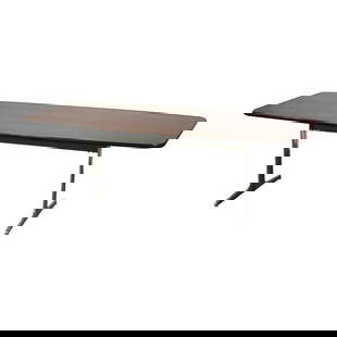 George Nelson Action Dining Table in Rosewood for Herman Miller 83.5": George Nelson Action Dining Table in Rosewood for Herman Miller 83.5" A mid century modern Brazilian rosewood and aluminum "Action" dining table or desk designed by George Nelson for Herman Miller. Ex