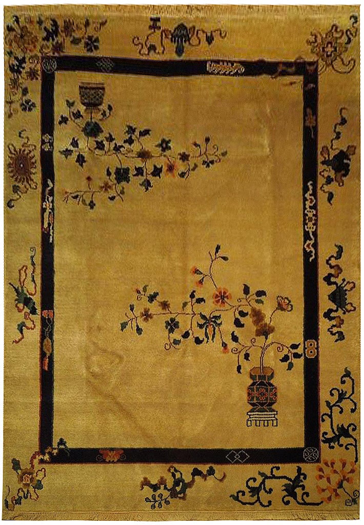 5.8 x 7.7 Hand-Knotted Art Deco Area Rug in Beige Brown: 5.8 x 7.7 Hand-Knotted Art Deco Area Rug in Beige Brown Elevate your home decor with this exquisite 5.8 x 7.7 New Art Deco Rug, a stunning representation of modern luxury inspired by the iconic Art De