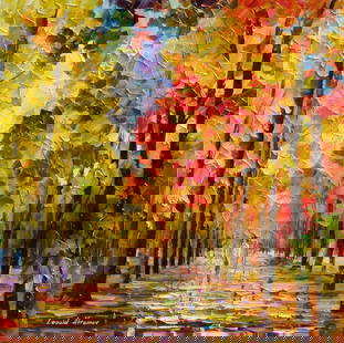 Leonid Afremov Beautiful Day Limited Edition Giclee 1/25 90cm x 90cm: Leonid Afremov Beautiful Day Limited Edition Giclee 1/25 90cm x 90cm Experience the captivating beauty of "Beautiful Day," a limited edition giclee hand-painted by renowned artist Leonid Afremov. This