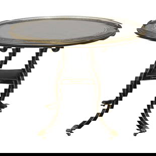 Ej Victor Regency Eglomise Mirror Top Table 38x38x29.5 Brass Ebony: Ej Victor Regency Eglomise Mirror Top Table 38x38x29.5 Brass Ebony This stunning Ej Victor Regency Eglomise Mirror Top Center Table features a high-quality construction with an elegant brass gallery t