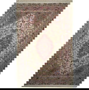 Luxurious 6.1 x 9.4 Hand-knotted Wool Silk Rug 200 KPSI: Luxurious 6.1 x 9.4 Hand-knotted Wool Silk Rug 200 KPSI Elevate your space with this exquisite 6.1 x 9.4 Fine Quality Hand-knotted Wool & Silk Rug. Crafted with precision, this luxurious rug features