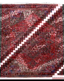 Authentic Handmade Persian Heriz Rug 9'5 x 12'2 Artisan Crafted: Authentic Handmade Persian Heriz Rug 9'5 x 12'2 Artisan Crafted Enhance your living space with this exquisite 9' x 12' authentic handmade Persian Heriz rug, crafted by skilled Persian artisans. This r