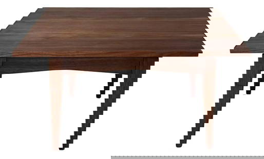 1960s Jens Risom Mid-Century Walnut Square Coffee Table: 1960s Jens Risom Mid-Century Walnut Square Coffee Table This exquisite mid-century modern coffee table, designed by Jens Risom, showcases a refined walnut finish that enhances its elegant square shape