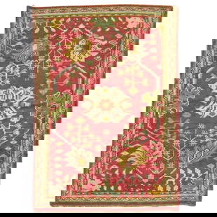 Vibrant 20th Century Turkish Oushak Carpet Hand-Woven Red Wool: Vibrant 20th Century Turkish Oushak Carpet Hand-Woven Red Wool This vibrant Early 20th Century Turkish Oushak Carpet features a striking design with predominantly bright reds and greens, making it a s