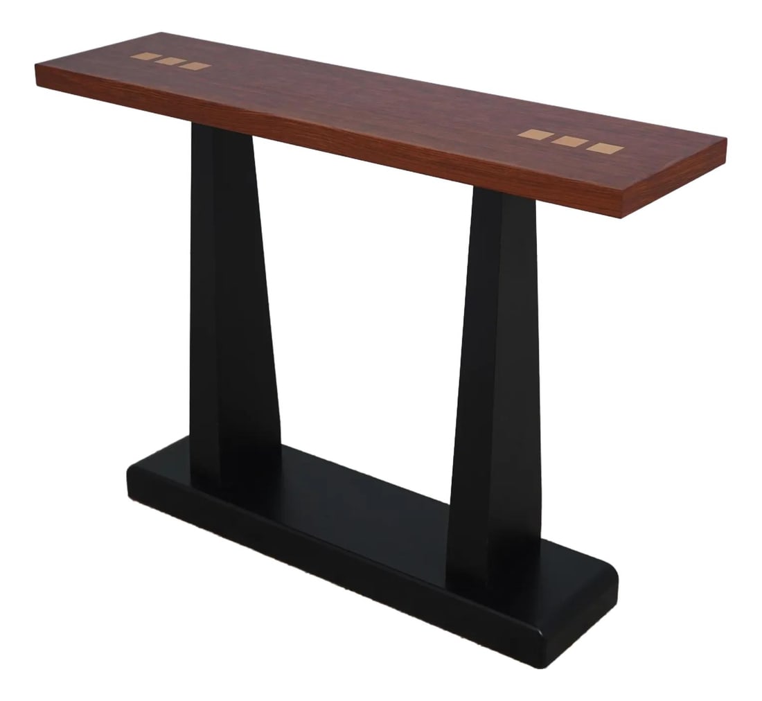 Richard Haver Studio Maple Console Table with Inlay Modern Arts & Crafts: Richard Haver Studio Maple Console Table with Inlay Modern Arts & Crafts Discover this exquisite Richard Haver Studio Crafted Console Table, dating back to around 2010. This piece showcases superior c