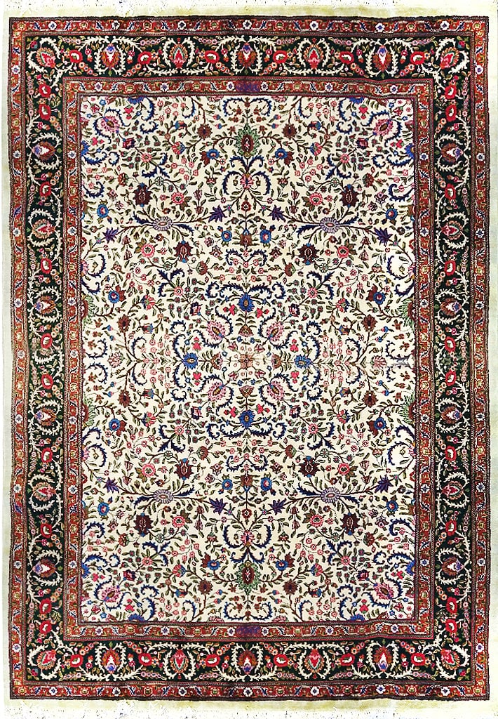 Persian Tabriz Rug 8.2 x 11.9 ft All Over Pattern: Persian Tabriz Rug 8.2 x 11.9 ft All Over Pattern This stunning pre-owned Persian Tabriz rug features an intricate all-over pattern, measuring 8.2 x 11.9 ft. Perfect for adding elegance to any space, 