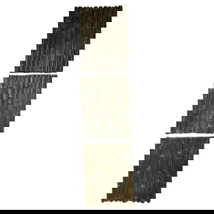 Set of 3 Mid-Century Modern Bronze Clad Bamboo Wall Panels: Set of 3 Mid-Century Modern Bronze Clad Bamboo Wall Panels Discover a remarkable set of three bronze-clad bamboo relief wall panel sculptures, expertly crafted in the late 20th century. Each panel fea