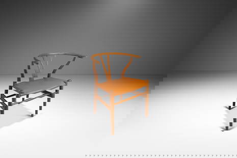 Bespoke Hans Wegner CH24 Wishbone Chair Oak Leather Denmark 1950s: Bespoke Hans Wegner CH24 Wishbone Chair Oak Leather Denmark 1950s Introducing a bespoke CH24 Wishbone Desk Chair in Oak & Leather by Hans Wegner for Carl Hansen & Son (Imported by Illums Bolighus), De