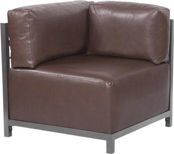 Howard Elliott Avanti Axis Corner Chair Transitional Brown 30H 32.5W 32.5D: Howard Elliott Avanti Axis Corner Chair Transitional Brown 30H 32.5W 32.5D Experience the perfect blend of style and comfort with the Avanti Axis Corner Chair. This transitional-style corner chair fea