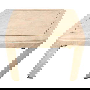 Maitland Smith Tessellated Stone Brass Side Table 27.5 x 24 x 21: Maitland Smith Tessellated Stone Brass Side Table 27.5 x 24 x 21 Chic Hollywood Regency style side, or end table made in the Philippines by Alexvale Furniture for Maitland Smith, circa 1984. Construct