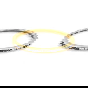 Tiffany & Co. 1.60ct Diamond Sapphire 18k Yellow Gold Bangle: Tiffany & Co. 1.60ct Diamond Sapphire 18k Yellow Gold Bangle Discover the timeless elegance of this authentic Tiffany & Co. bangle bracelet. Crafted from luxurious 18k yellow gold with a high polished