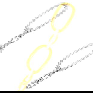 Harbor Diamonds 18K Yellow Gold Oval Diamond Link Bracelet 2 Carats 7 in: Harbor Diamonds 18K Yellow Gold Oval Diamond Link Bracelet 2 Carats 7 in This exquisite 18 Karat Yellow Gold link bracelet combines elegance and contemporary design. It features two large oval links,