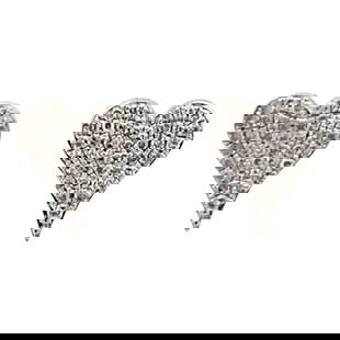 Harbor Diamonds Mini Heart Stud Earrings 0.20ct 14K White Gold: Harbor Diamonds Mini Heart Stud Earrings 0.20ct 14K White Gold These exquisite Mini Diamond Heart Stud Earrings are crafted from 14 Karat White Gold and feature 78 round brilliant diamonds, totaling 0