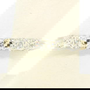 Stunning 14k Two-Tone Gold 1.0ctw VS1 Round Diamond Band Ring Size 8.75: Stunning 14k Two-Tone Gold 1.0ctw VS1 Round Diamond Band Ring Size 8.75 This stunning band ring features a beautiful arrangement of round brilliant diamonds totaling 1.0 carat, set in a quality 14k tw