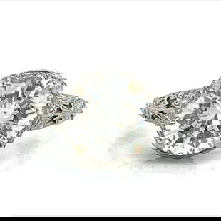 GIA Certified 3.01 Ct Diamond Engagement Ring in 18K White Gold: GIA Certified 3.01 Ct Diamond Engagement Ring in 18K White Gold This stunning engagement ring features a GIA Certified Round Brilliant Diamond weighing 3.01 Ct, exhibiting K color and SI1 clarity. The