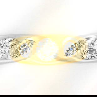 18K Yellow Gold 1.96ct GIA 3 Stone Old European Diamond Band Ring: 18K Yellow Gold 1.96ct GIA 3 Stone Old European Diamond Band Ring This exquisite men's band ring features three stunning Old European cut diamonds, totaling 1.96 carats, set in a solid 18K yellow gold