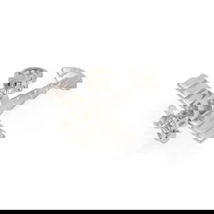 Vintage Cartier 18k White Gold Airplane Charm with Signature: Vintage Cartier 18k White Gold Airplane Charm with Signature This exquisite vintage charm from Cartier is crafted from authentic 18k white gold, showcasing a beautifully polished airplane design. The
