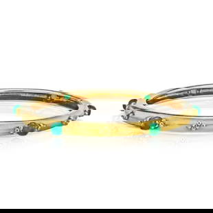 Boucheron Vintage 18K Yellow Gold Emerald Slip-On Bangle Bracelet: Boucheron Vintage 18K Yellow Gold Emerald Slip-On Bangle Bracelet This exquisite vintage bangle bracelet is crafted from 18K yellow gold and features stunning cabochon green emeralds. Designed as a sl