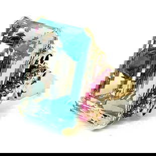 Vintage 14K Yellow Gold Aquamarine Ruby Ring 65.88 Ct: Vintage 14K Yellow Gold Aquamarine Ruby Ring 65.88 Ct This stunning Retro ring features a vibrant 65.88 Ct. aquamarine at its center, beautifully complemented by 14 sparkling rubies totaling approxima
