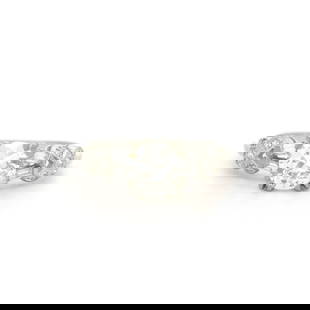 Antique Art Deco 14K White Gold GIA 0.86ct Diamond Engagement Ring: Antique Art Deco 14K White Gold GIA 0.86ct Diamond Engagement Ring This exquisite Antique Art Deco engagement ring showcases a stunning combination of round and baguette diamonds, certified by GIA. Th