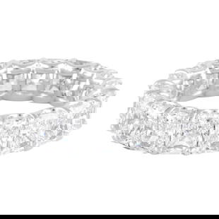 7.32ct D/E VVS Radiant Diamond Eternity Band 18k White Gold: 7.32ct D/E VVS Radiant Diamond Eternity Band 18k White Gold This stunning radiant cut diamond eternity band features 18 exquisite radiant cut diamonds totaling 7.32 carats, with an average weight of 0