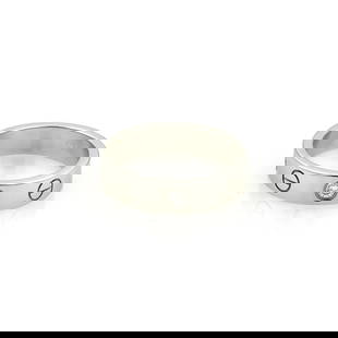 Cartier Mini Love 18k White Gold Ring with 3 Point Diamond Size 50: Cartier Mini Love 18k White Gold Ring with 3 Point Diamond Size 50 Elevate your style with this elegant authentic band ring by Cartier from the LOVE collection. This mini-style ring is expertly crafte