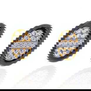 David Webb 3 Carat Diamond Black Enamel Clip-On Earrings: David Webb 3 Carat Diamond Black Enamel Clip-On Earrings These exquisite David Webb earrings are a stunning combination of platinum and 18K yellow gold, featuring a total diamond weight of 3 carats. T