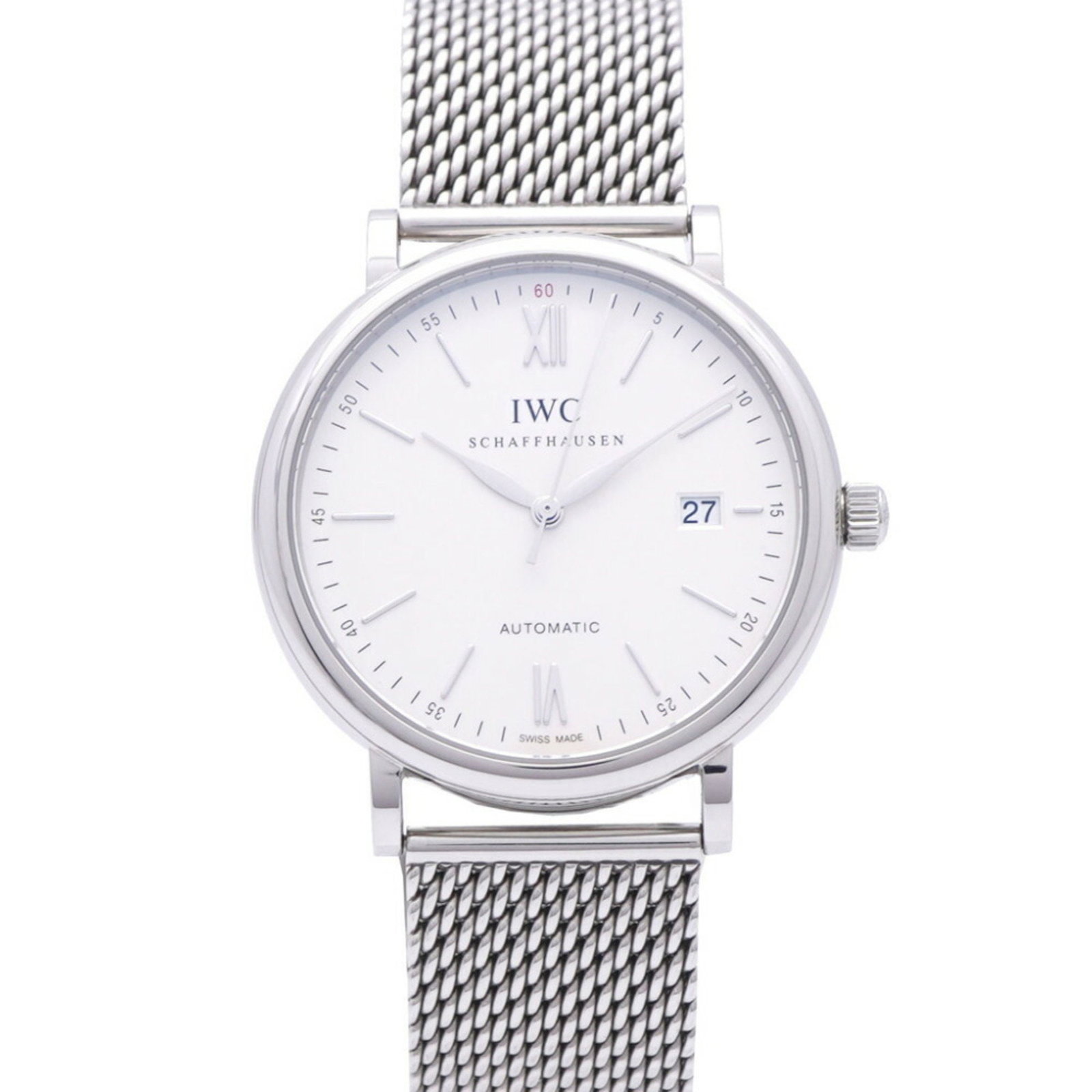 IWC Portofino Automatic Stainless Steel Men's Watch Silver Dial 40mm: IWC Portofino Automatic Stainless Steel Men's Watch Silver Dial 40mm Discover the elegance of the IWC Portofino Automatic Watch, a sophisticated timepiece designed for men. This wristwatch features a 