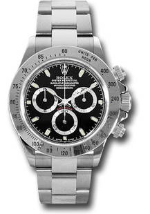 Rolex Daytona 116520 Black Dial Stainless Steel Oyster with Warranty Card: Rolex Daytona 116520 Black Dial Stainless Steel Oyster with Warranty Card Discover the timeless elegance of the Rolex Daytona featuring a striking black dial, housed in a robust stainless steel case.