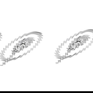 Messika 0.35ct Glam'Azone Diamond Stud Earrings 18K White Gold: Messika 0.35ct Glam'Azone Diamond Stud Earrings 18K White Gold Elevate your style with these exquisite Messika Glam'Azone Graphic diamond earrings, crafted from luxurious 18K white gold. Designed as e