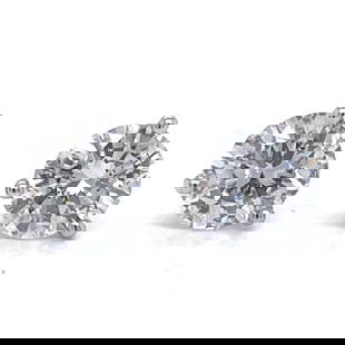 14K White Gold 2.77 Ct Diamond Stud Earrings H-I SI2-SI3: 14K White Gold 2.77 Ct Diamond Stud Earrings H-I SI2-SI3 Elevate your elegance with these stunning 14K White Gold Diamond Stud Earrings. These exquisite earrings feature a total diamond weight of 2.77