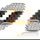 David Webb 18K Yellow Gold Platinum Diamond Tire Ring 2.27cts
