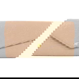 LOUIS VUITTON Sarah Long Wallet Monogram Empreinte Taupe Gray Leather: LOUIS VUITTON Sarah Long Wallet Monogram Empreinte Taupe Gray Leather This elegant LOUIS VUITTON Sarah Long Wallet is crafted from high-quality embossed leather in a sophisticated taupe gray color. De