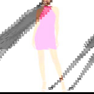 Blondie Nites Fuchsia Juniors Mock Neck Mini Dress 5: Blondie Nites Fuchsia Juniors Mock Neck Mini Dress 5 Elevate your spring and summer wardrobe with this stunning mini dress from Blondie Nites, designed for juniors. This vibrant fuchsia dress features