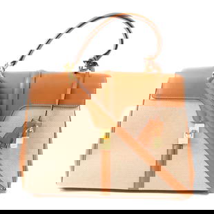 CELINE Classique 16 2Way Shoulder Handbag Canvas Calfskin Caramel: CELINE Classique 16 2Way Shoulder Handbag Canvas Calfskin Caramel Introducing the CELINE Classique 16 2Way Shoulder Handbag, a sophisticated blend of style and functionality. Crafted from durable canv