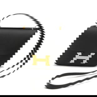 Hermes Constance Mini 18 Black Epsom Shoulder Bag Gold Hardware: Hermes Constance Mini 18 Black Epsom Shoulder Bag Gold Hardware Introducing the Hermes Constance Mini 18 Shoulder Bag in a stunning black Epsom leather. This elegant bag is designed for women and show