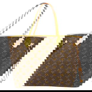 Louis Vuitton Neverfull MM Tote Bag M40156 Monogram Canvas Brown: Louis Vuitton Neverfull MM Tote Bag M40156 Monogram Canvas Brown This Louis Vuitton Monogram Neverfull MM Shoulder Tote Bag is a stylish and functional accessory perfect for casual occasions. Crafted