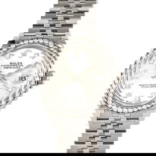Rolex Datejust 279384RBR Men's Watch Stainless Steel White Gold Diamond: Rolex Datejust 279384RBR Men's Watch Stainless Steel White Gold Diamond This exquisite Rolex Datejust 279384RBR wristwatch combines the elegance of stainless steel and white gold with the brilliance o