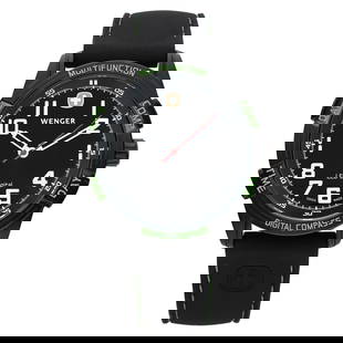 Wenger Nomad LED Steel Chronograph Black Dial 43mm Mens Watch 70433: Wenger Nomad LED Steel Chronograph Black Dial 43mm Mens Watch 70433 Discover the Wenger Nomad LED 43mm Steel Chronograph Watch, a stylish and functional timepiece designed for the modern man. Featurin