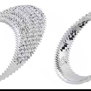 Rachel Koen 18K White Gold 0.50ct Diamond Pave Ladies Wedding Ring: Rachel Koen 18K White Gold 0.50ct Diamond Pave Ladies Wedding Ring This exquisite 18K white gold ladies' ring showcases a stunning pave setting adorned with 0.50 carats of genuine white round diamonds
