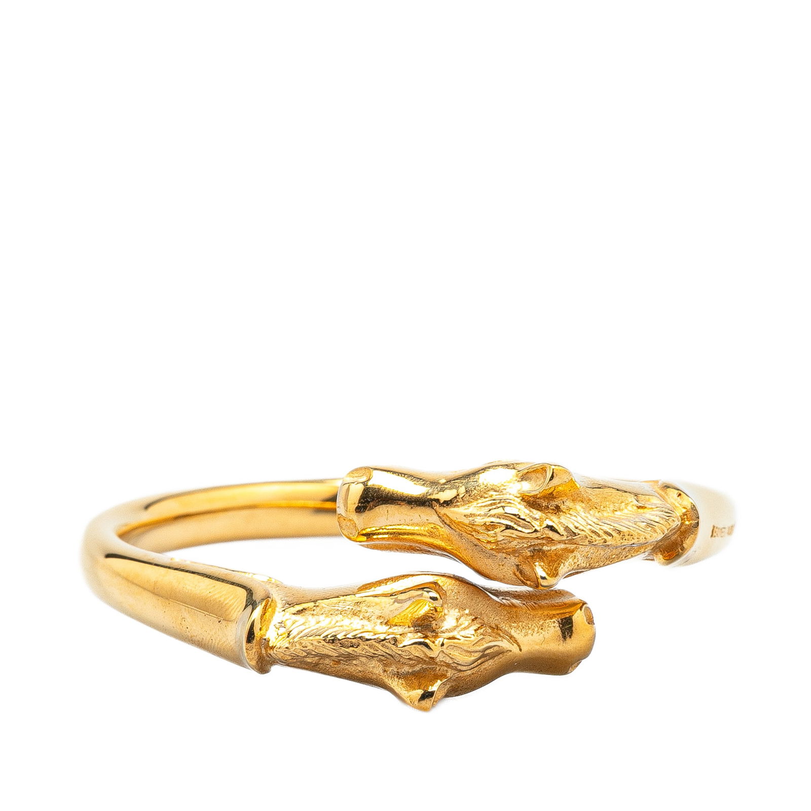 〈最終価格〉Hermes Cheval Double Head Bangle HERMES Logo Cheval Double Horse Head Bangle Bracelet Silver