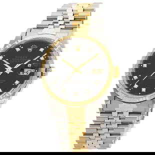 Rolex Datejust 16233G Men's Watch 36mm Stainless Steel 18K Yellow Gold Black Dial: Rolex Datejust 16233G Men's Watch 36mm Stainless Steel 18K Yellow Gold Black Dial This exquisite Rolex 16233G Datejust wristwatch is a stunning combination of stainless steel and 18K yellow gold, desi