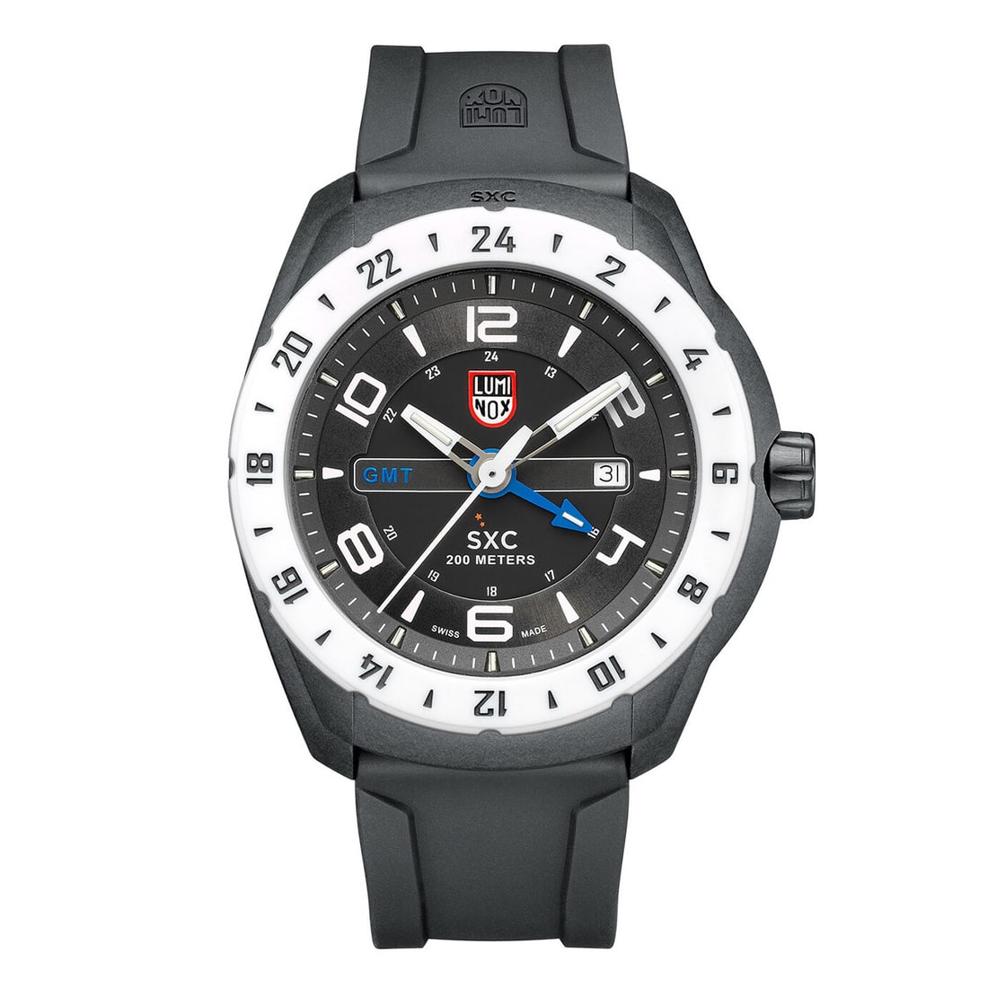 Luminox SXC Space GMT Carbon Black Quartz Pilot Watch 200m Water Resistant: Luminox SXC Space GMT Carbon Black Quartz Pilot Watch 200m Water Resistant Discover the Luminox SXC Space PC GMT Quartz Watch, a sophisticated timepiece designed for the modern aviator. This wristwatc