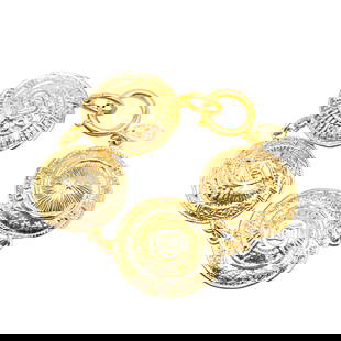 Chanel Gold Plated CC Medallion Link Bracelet France: Chanel Gold Plated CC Medallion Link Bracelet France This exquisite Chanel Gold Plated CC Medallion Link Bracelet showcases a stunning gold plated finish and features a reliable spring ring closure. C